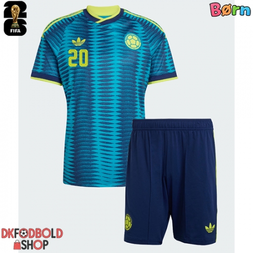 Colombia Juan Fernando Quintero #20 Udebanesæt Børn VM 2026 Kort ærmer (+ korte bukser)